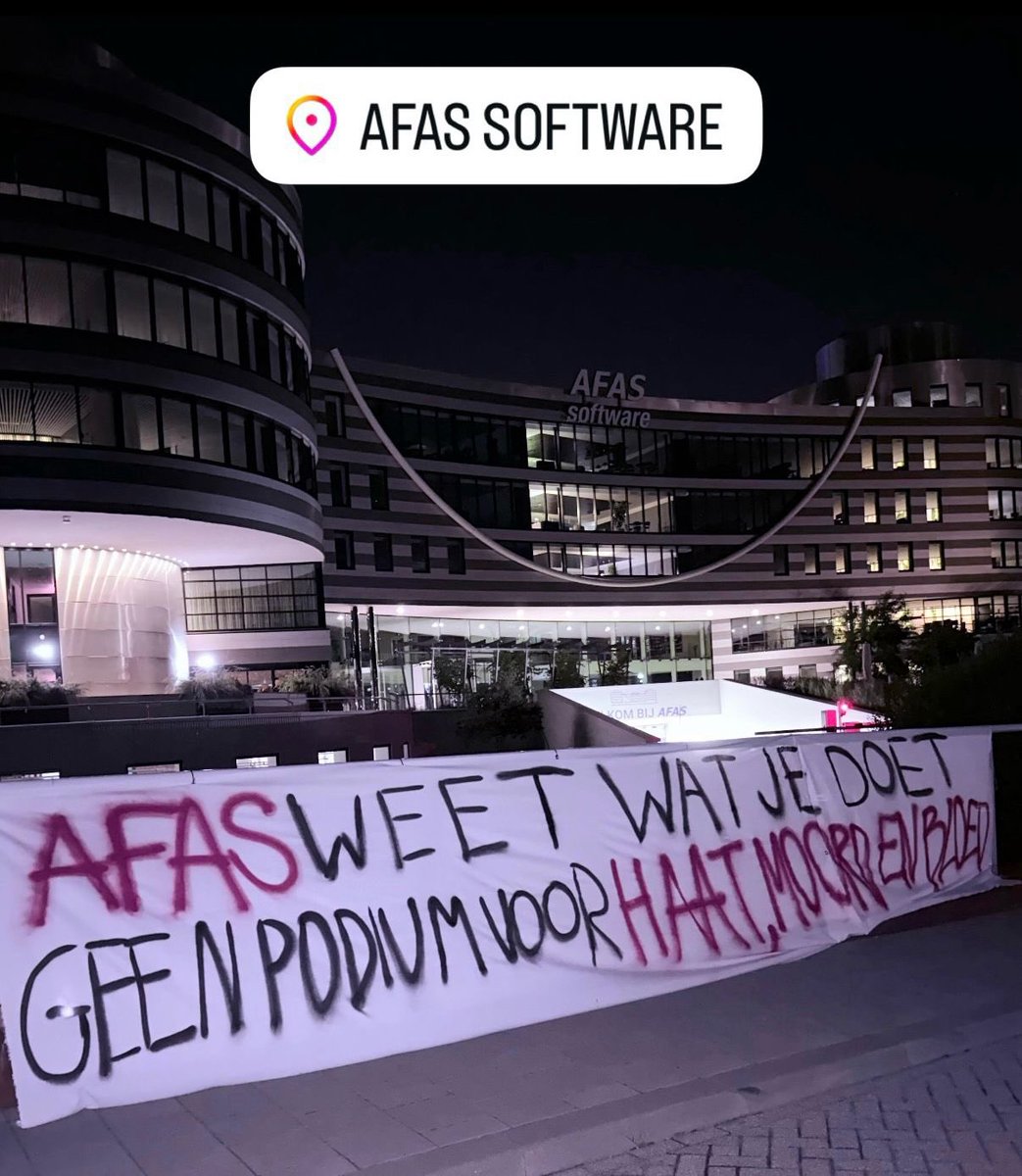 CIDI_nieuws's tweet image. Nachtelijk protest tegen de komst van Bob Vylan en Kneecap bij Paradiso, AFAS en de ambtswoning van burgemeester Halsema.