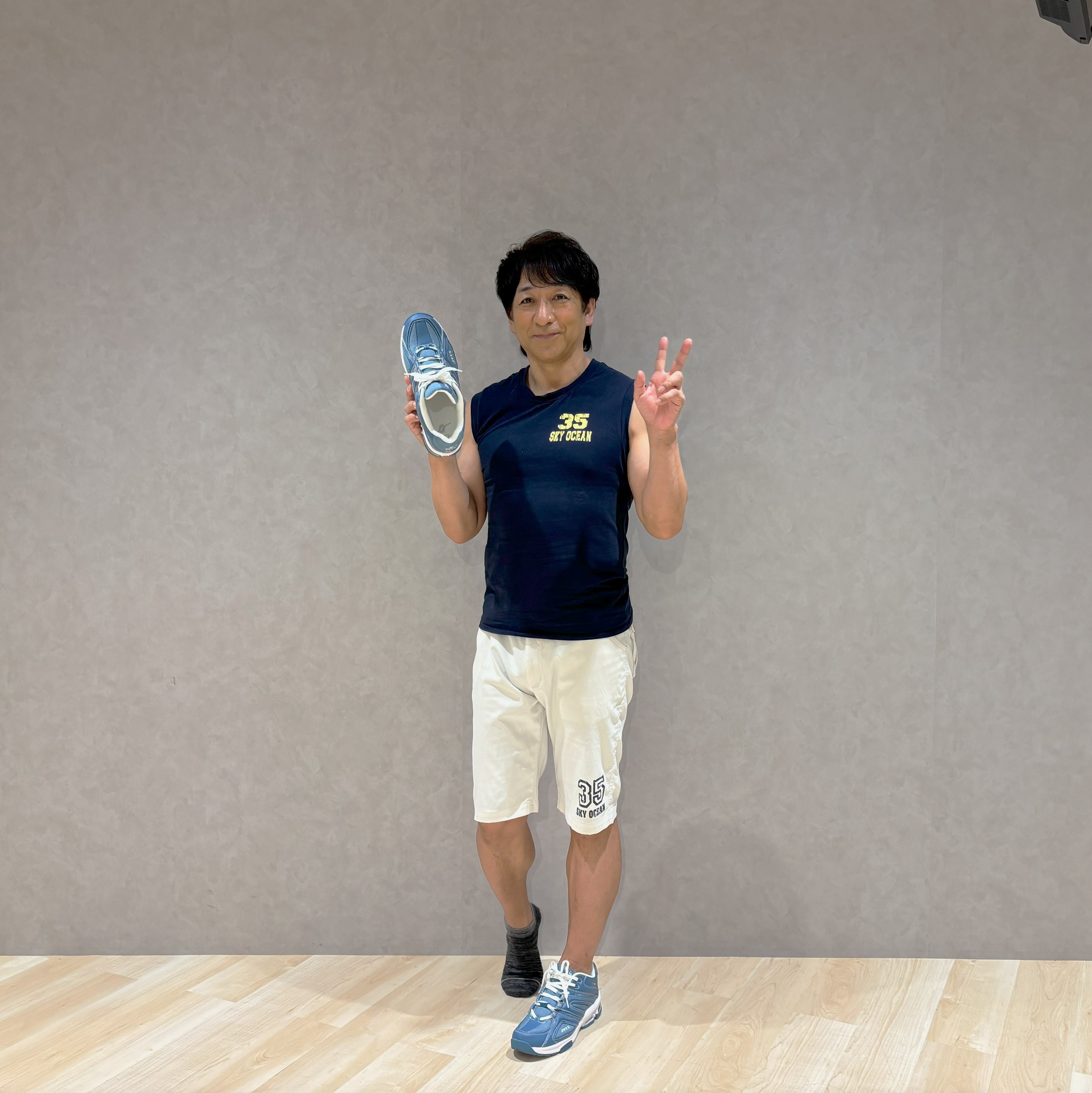 KEN SHIMURA 顔写真プリント トレーナー Lサイズ グレー KEN