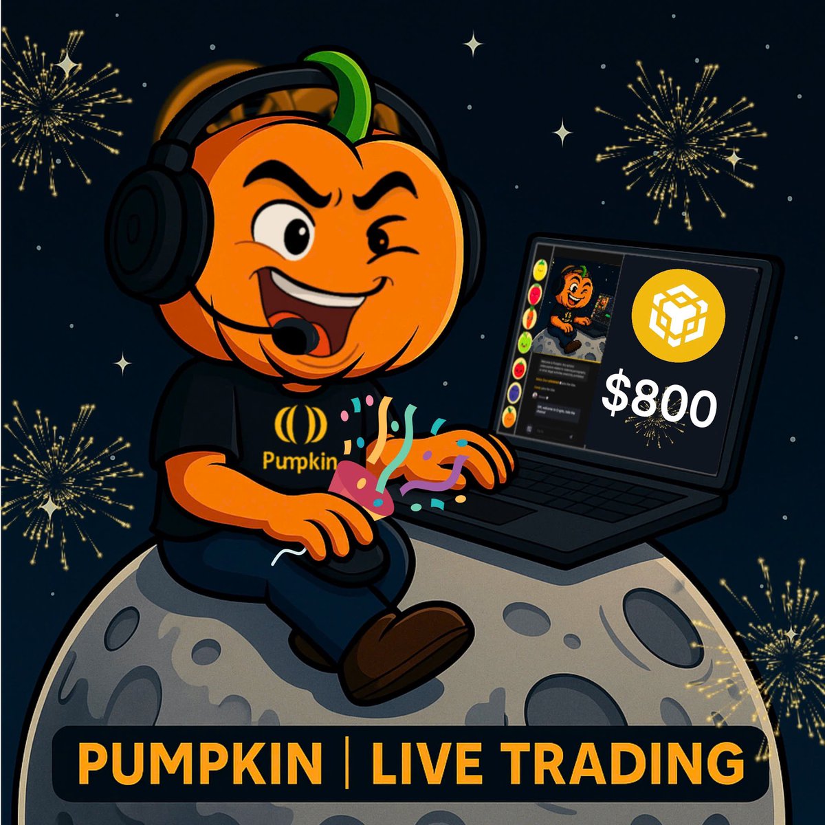 Gm

Today BNB pumped to a new ATH: $800.

Did you hit your TP? Share the win with Pumpkin 🎃

#PumpkinTrading #LiveTrading