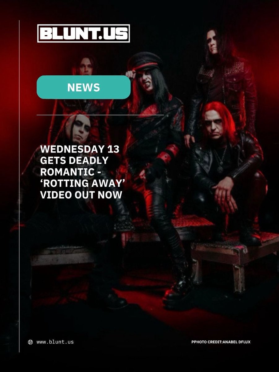 The Underground (@undergroundaust) on Twitter photo Putting the fun back in funeral 😈
<a href="/officialwed13/">Wednesday 13</a> ‘s twisted new video for ‘Rotting Away’ pays homage to 'Night of the Living Dead' with a splash of 'Weekend At Bernies' ⤵️
blunt.us/music/wednesda… Putting the fun back in funeral 😈
<a href="/officialwed13/">Wednesday 13</a> ‘s twisted new video for ‘Rotting Away’ pays homage to 'Night of the Living Dead' with a splash of 'Weekend At Bernies' ⤵️
blunt.us/music/wednesda…