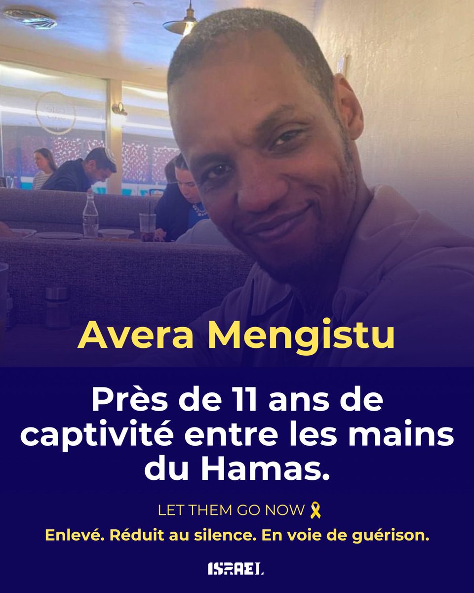 IsraelenFR's tweet image. Une nouvelle étape vers la guérison :
Avraham “Avera” Mengistu, détenu par le Hamas à Gaza pendant près de 11 ans, a quitté l’hôpital après cinq mois de soins intensifs.
Sa famille parle d’une "étape majeure dans sa vie."
Un nouveau chapitre commence.