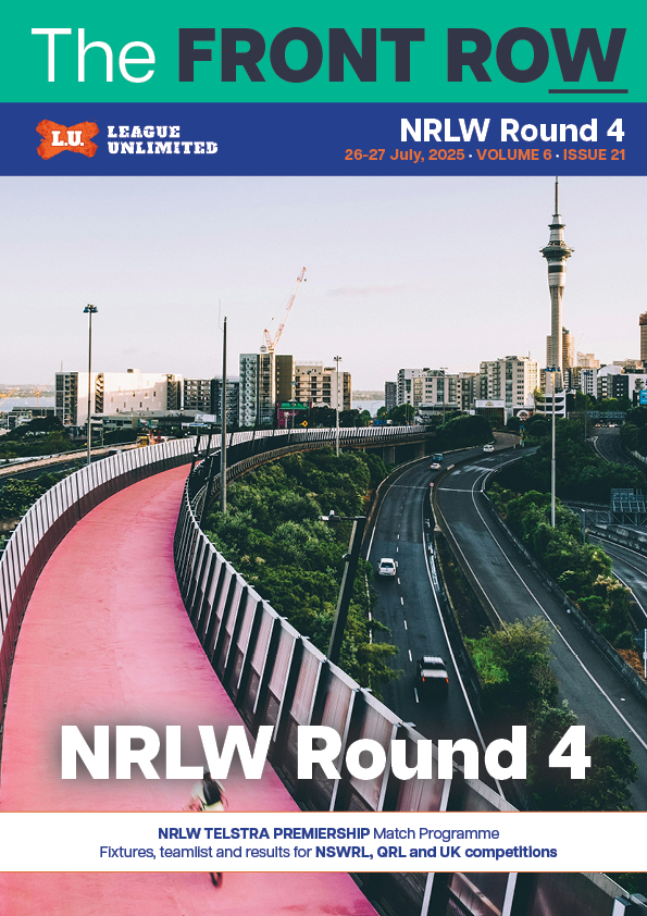 LeagueUnlimited's tweet image. 🚨 Your ultimate NRL & NRLW companion! The Front Row mag on LeagueUnlimited has teamlists, previews, results & more for the round ahead.
Stay ahead of the game with THE FRONT ROW match programme!
#NRL R21 and #NRLW R4 edition is OUT NOW: leagueunlimited.com/the-front-row