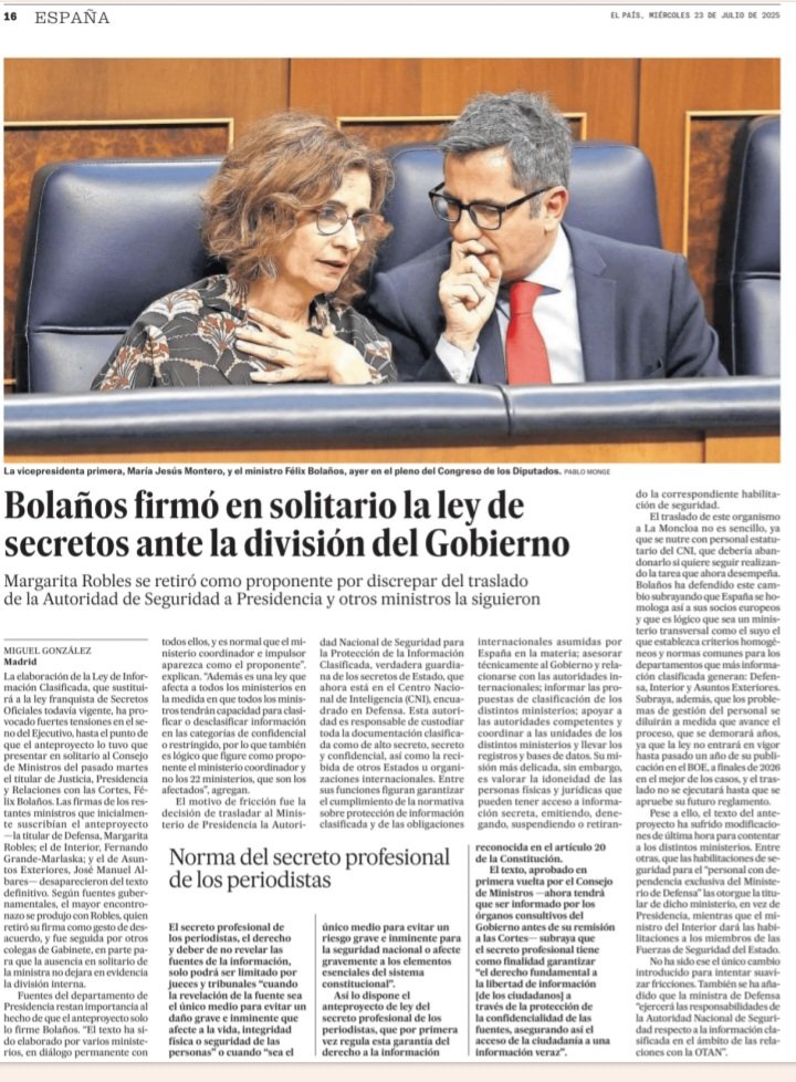 A Margarita Robles, por lo que sea, no le gusta desclasificar secretos de Estado. #MemoriaOsoa