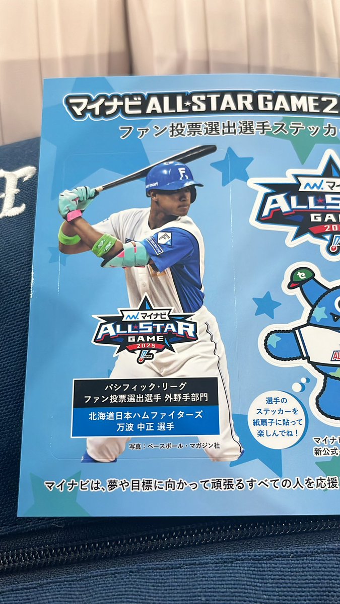 【交換】オールスター ステッカー

(譲) 日ハム 万波選手
(求) オリックス 西川 最優先 / 他オリ選手

本日場内で交換お願いします