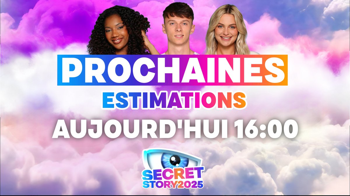 SecretStory2O25's tweet image. 🔔 Rendez-vous aujourd’hui à 16h pour découvrir les nouvelles estimations ! 👁️
👉 Qui mérite vraiment d'aller en demi-finale ? À vous de décider !
Continuez de voter pour soutenir votre candidat préféré 👉 pollforall.com/p3mjym0b
#SecretStory #Estimations