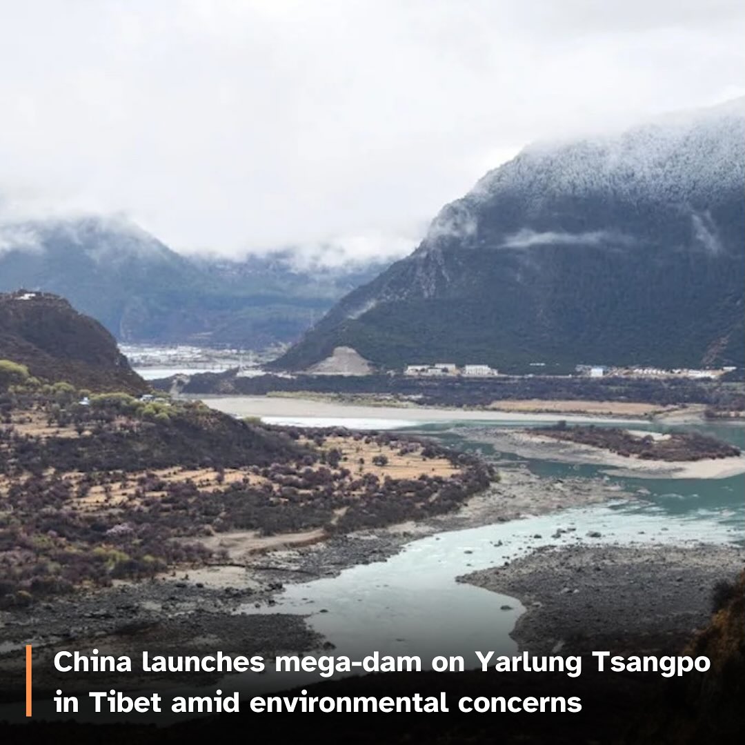 🇨🇳 has launched a massive $167B #dam project on the #YarlungTsangpo River in Tibet—one of Earth’s most fragile ecosystems. 5 cascade dams will generate power mainly for use outside Tibet. This isn’t development—it’s exploitation.
#TibetUnderThreat #StandWithTibet #China #WaterWar
