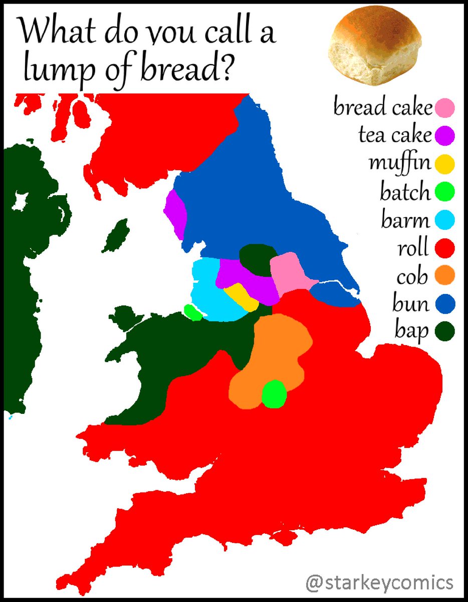 BrilliantMaps's tweet image. What do you call a lump of bread?
credit: @Starkey_Comics
More about the differences: brilliantmaps.com/6-ways-to-divi…