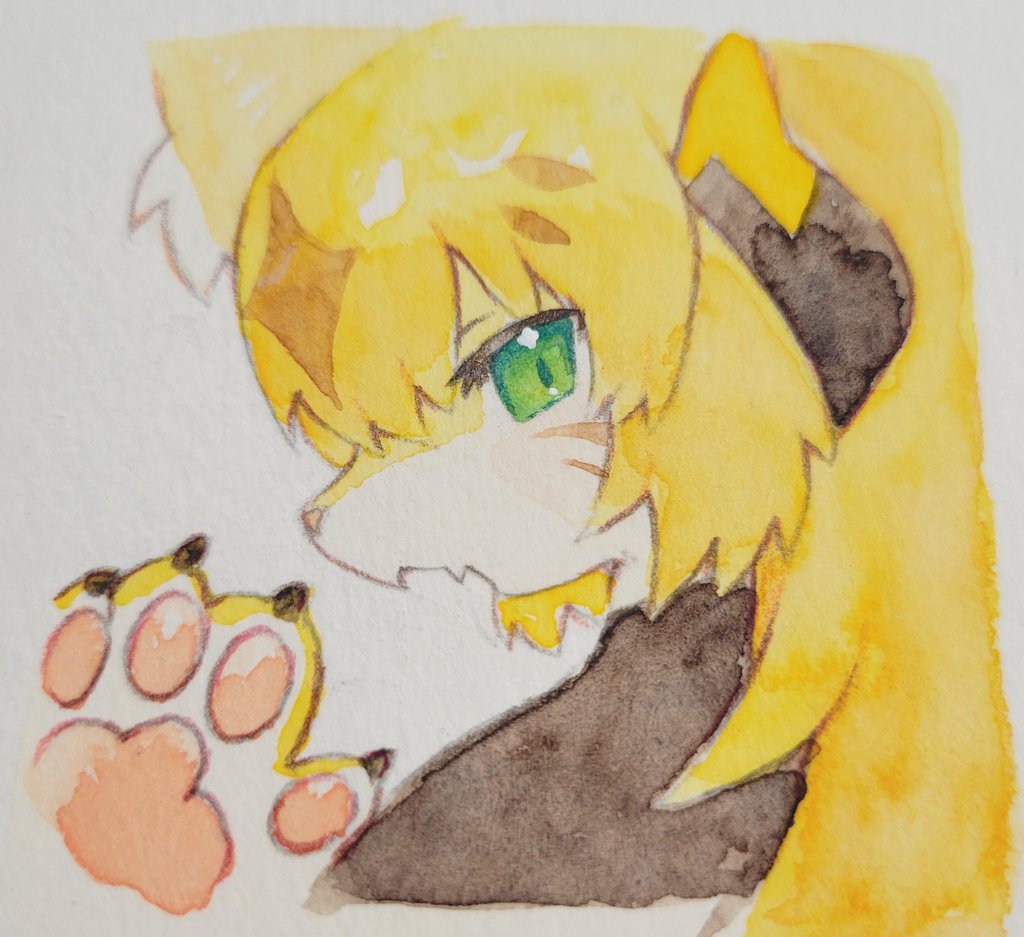 pem2p's tweet image. 下塗りから色鉛筆で仕上げる作業すき
