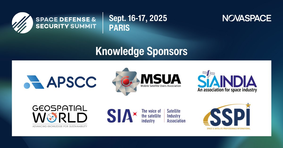 Novaspace Summits (@ns_summits) on Twitter photo ๐ Trusted knowledge. Strategic insight.
At #SDSS25, weโre proud to partner with top voices in satcom & geospatial:
๐น <a href="/apsccsatellite/">APSCC</a>
๐น <a href="/geospatialworld/">Geospatial World</a>
๐น<a href="/MSUAorg/">MobileSatelliteUsers</a>
๐น <a href="/SIA_satellite/">SIA</a>
๐น <a href="/SIA_Ind/">SIA - India</a>
๐น <a href="/sspi/">Space & Satellite Professionals International</a>
๐ sds-summit.com ๐ Trusted knowledge. Strategic insight.
At #SDSS25, weโre proud to partner with top voices in satcom & geospatial:
๐น <a href="/apsccsatellite/">APSCC</a>
๐น <a href="/geospatialworld/">Geospatial World</a>
๐น<a href="/MSUAorg/">MobileSatelliteUsers</a>
๐น <a href="/SIA_satellite/">SIA</a>
๐น <a href="/SIA_Ind/">SIA - India</a>
๐น <a href="/sspi/">Space & Satellite Professionals International</a>
๐ sds-summit.com