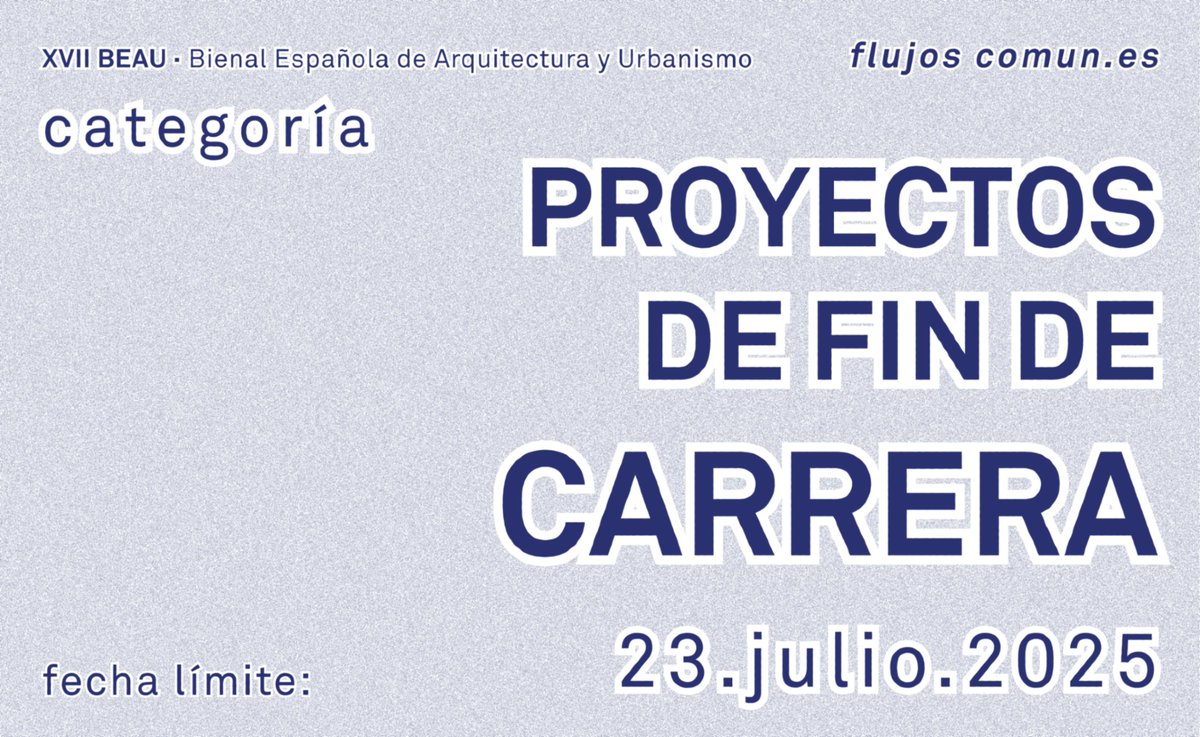 🔴​ ¡Participa en la #XVIIBEAU!

Envía tu Trabajo Fin de Grado o Máster habilitante antes de las 14:00 h.

➡️ Bases y convocatoria: bit.ly/convocatoria-x…