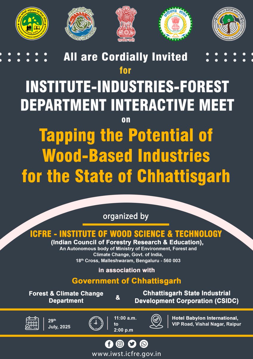 ICFRE-Institute of Wood Science and Technology (@iwstbangalore) on Twitter photo 