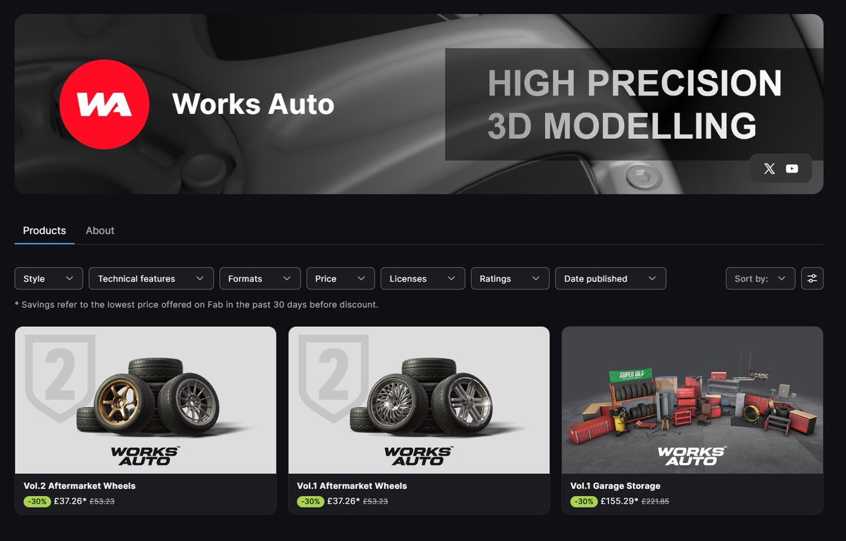 Works Auto store sale. 30% off on all items. Offer expires July 29, 2025 5:00 PM ET
fab.com/sellers/Works%…