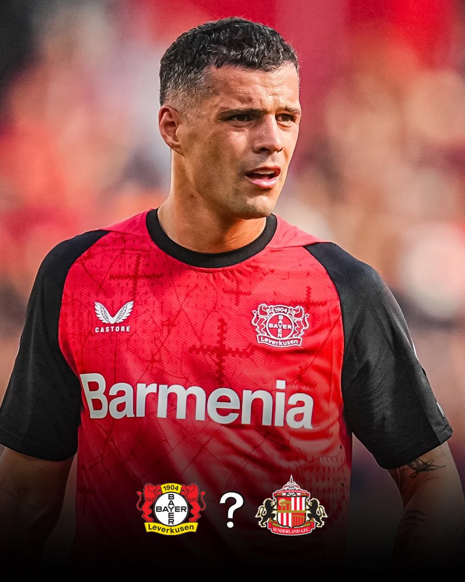 Oyuncu ile anlaşıldı, sırada takım var… ⏳

Bayer Leverkusen’in tecrübeli ismi Granit Xhaka ile sözlü olarak anlaşıldı. Alman ekibi, ilk yapılan £20M teklifi ise reddetti.

#SAFC • #SunderlandAFC
