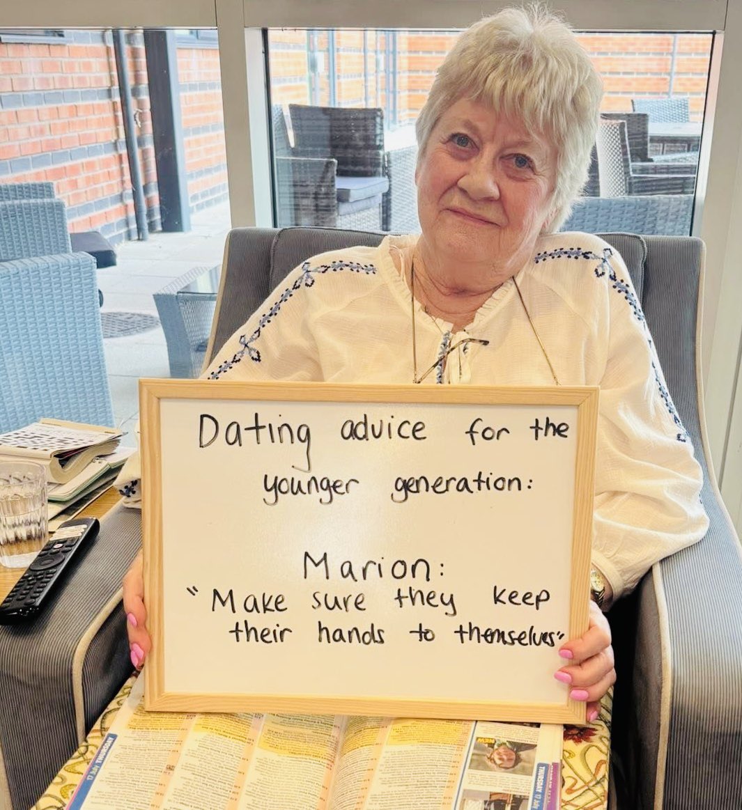 broxtoweindys's tweet image. These women know.
Hundreds of years of dating men and this is their advice.
( from the wonderful residential care home - Beeston Rise in Broxtowe)