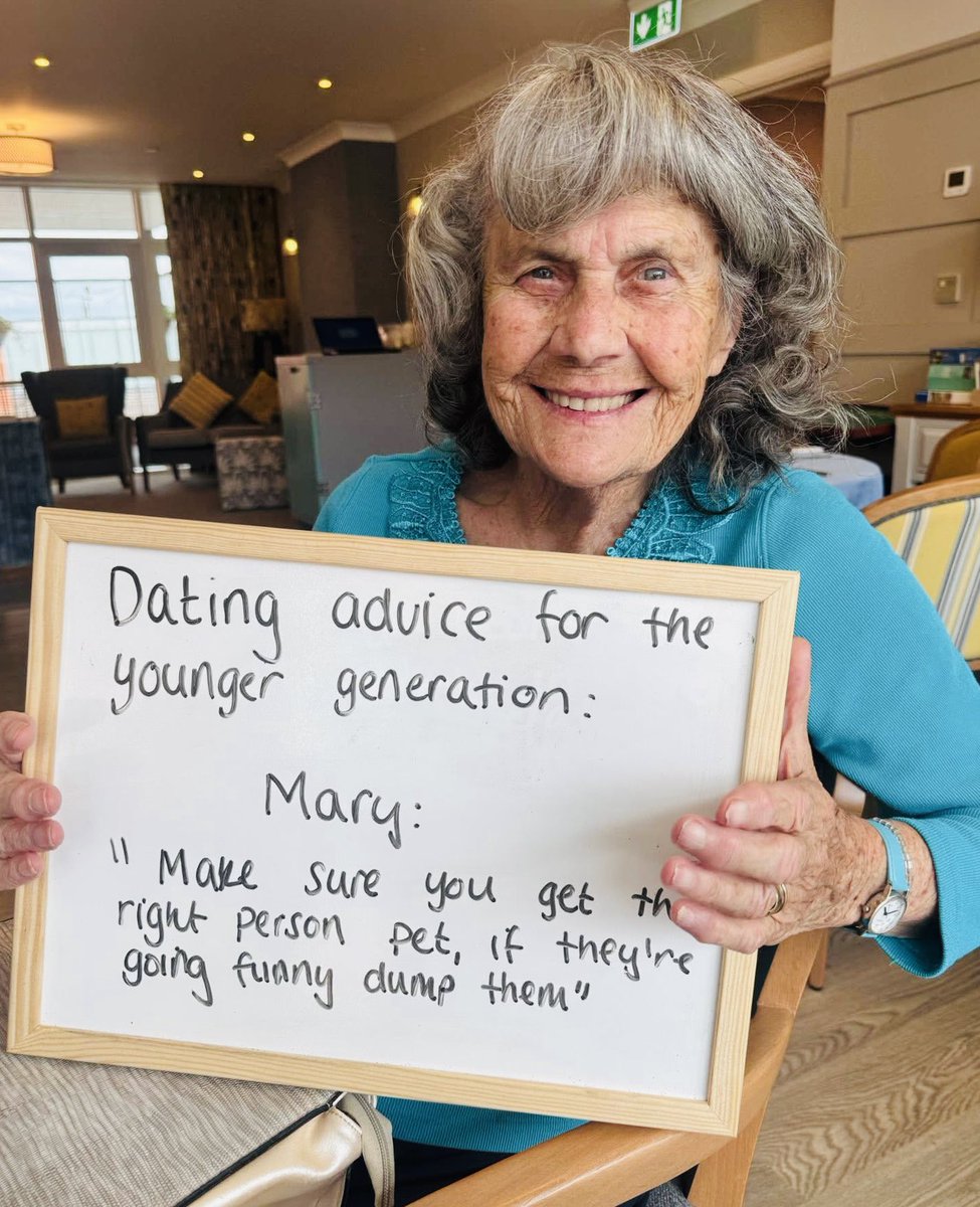 broxtoweindys's tweet image. These women know.
Hundreds of years of dating men and this is their advice.
( from the wonderful residential care home - Beeston Rise in Broxtowe)