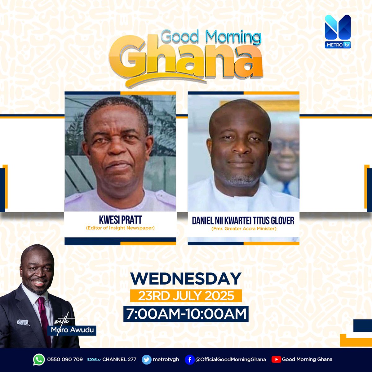 AAA_Grey's tweet image. How we will navigate the morning...
.@metrotvgh
#GoodMorningGhana