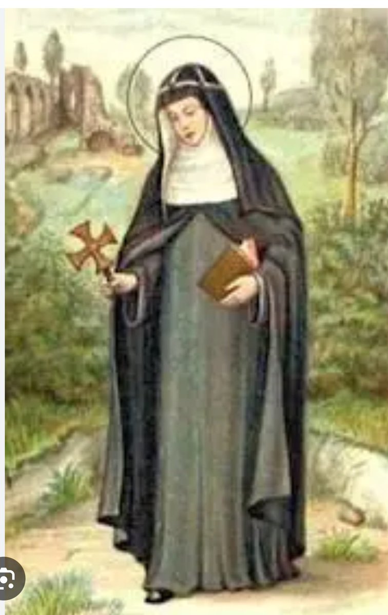 girar20_girard's tweet image. Fêtons ce 23 juillet Sainte Brigitte de Suède née en 1392 aristocrate pieuse choquée par les mœurs dissolue de la cour de Suede se consacre au christianisme une foi devenue veuve en 1344 elle sermonne le pape en 1350 fait des prophéties sur l’enfer alliée à Catherine de Sienne