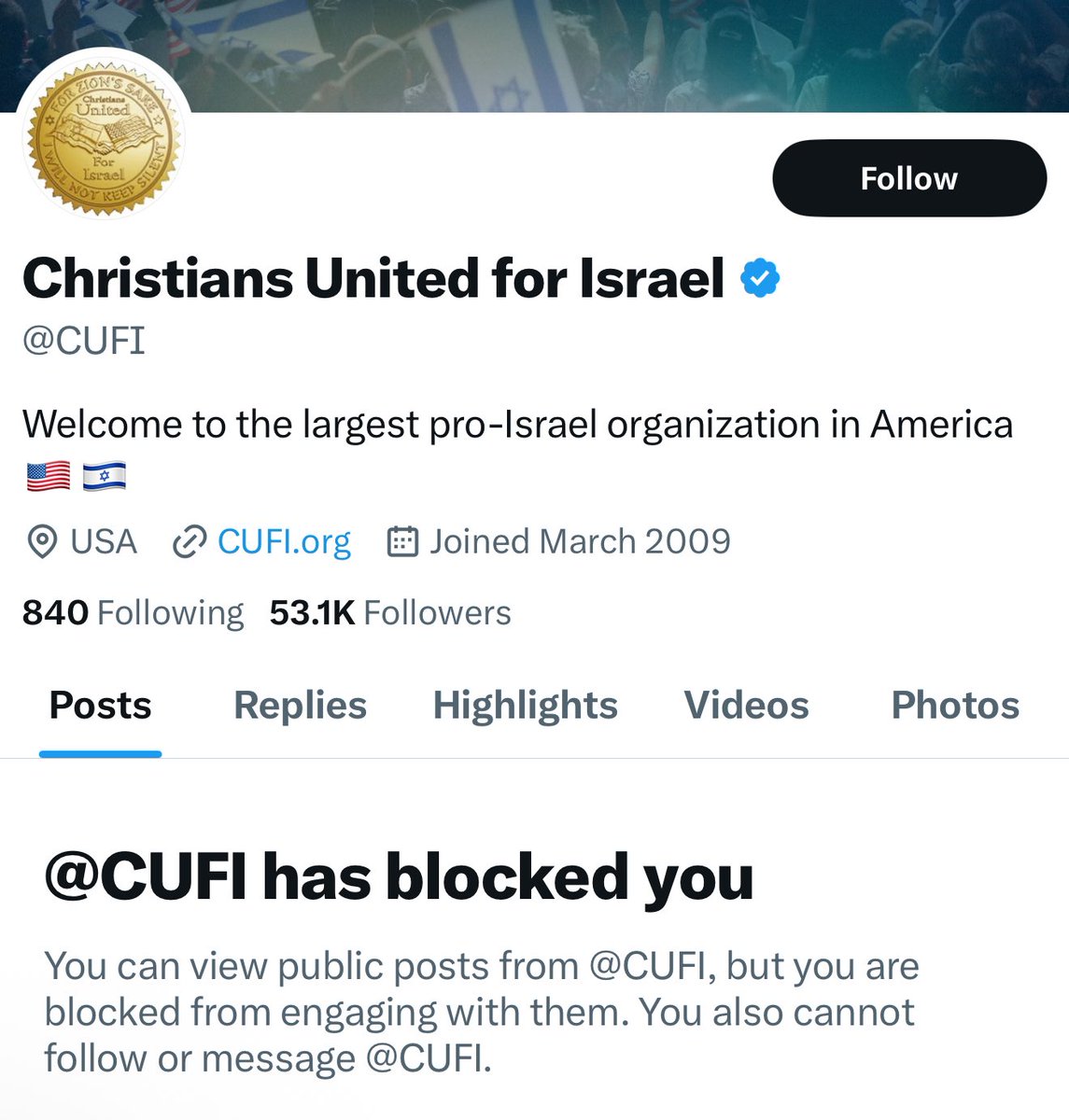 _iamblakeley's tweet image. The terrorist fake Christians over at CUFI blocked me lol