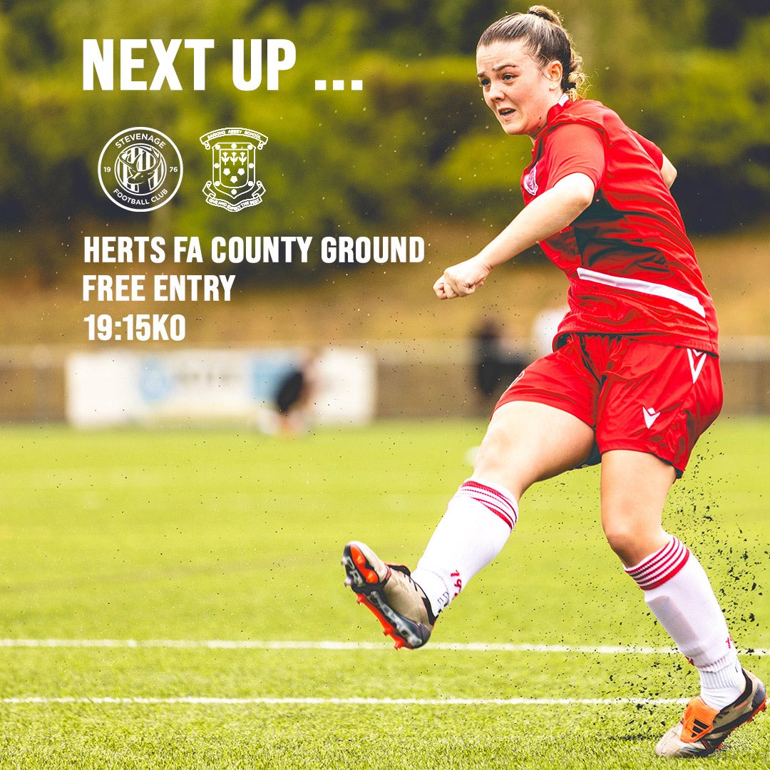 🔜 𝙉𝙚𝙭𝙩 𝙐𝙥 … we are back in action under the lights tomorrow for our next pre-season friendly, as we host Barking Abbey at the Herts FA County Ground. Kick-off is at 19:15 and it’s free entry!

#WeAreStevenage 🔴⚪️