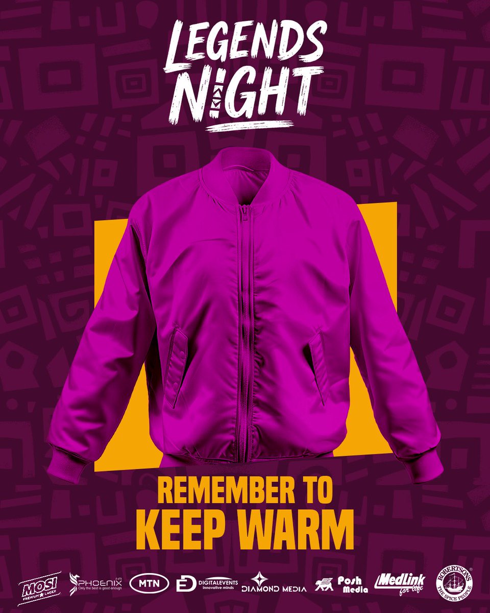 🧥 Legends Night Tip #1: Come for the music, but don’t forget to bundle up 🔥
It’s going to be a night full of heat on stage — but the breeze won’t miss you!
Layer up, stay cozy, and dance all night long!
📍 NASDEC | 26 July 2025
🎟️ Ordinary – K200 | VIP – K1500
Tickets via