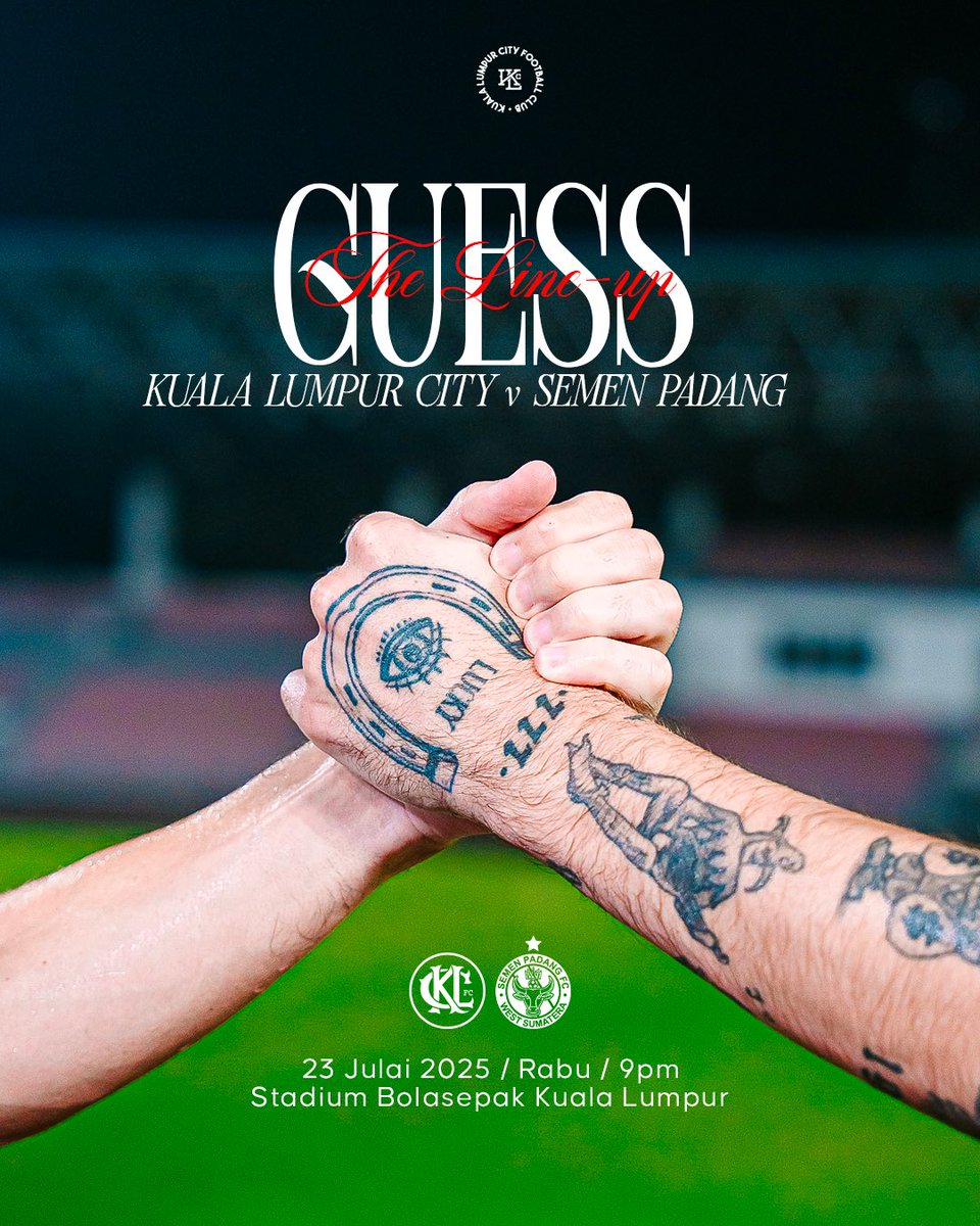 KLCityFootball's tweet image. ‼️ GUESS THE LINEUP ‼️
Can you guess who’s In the starting line-up tonight? 👀 And… we’ve got a little surprise for you 👤✨ New faces? find out later at the stadium tonight!
#klcityfc #sampaimatikualalumpur #cityboys