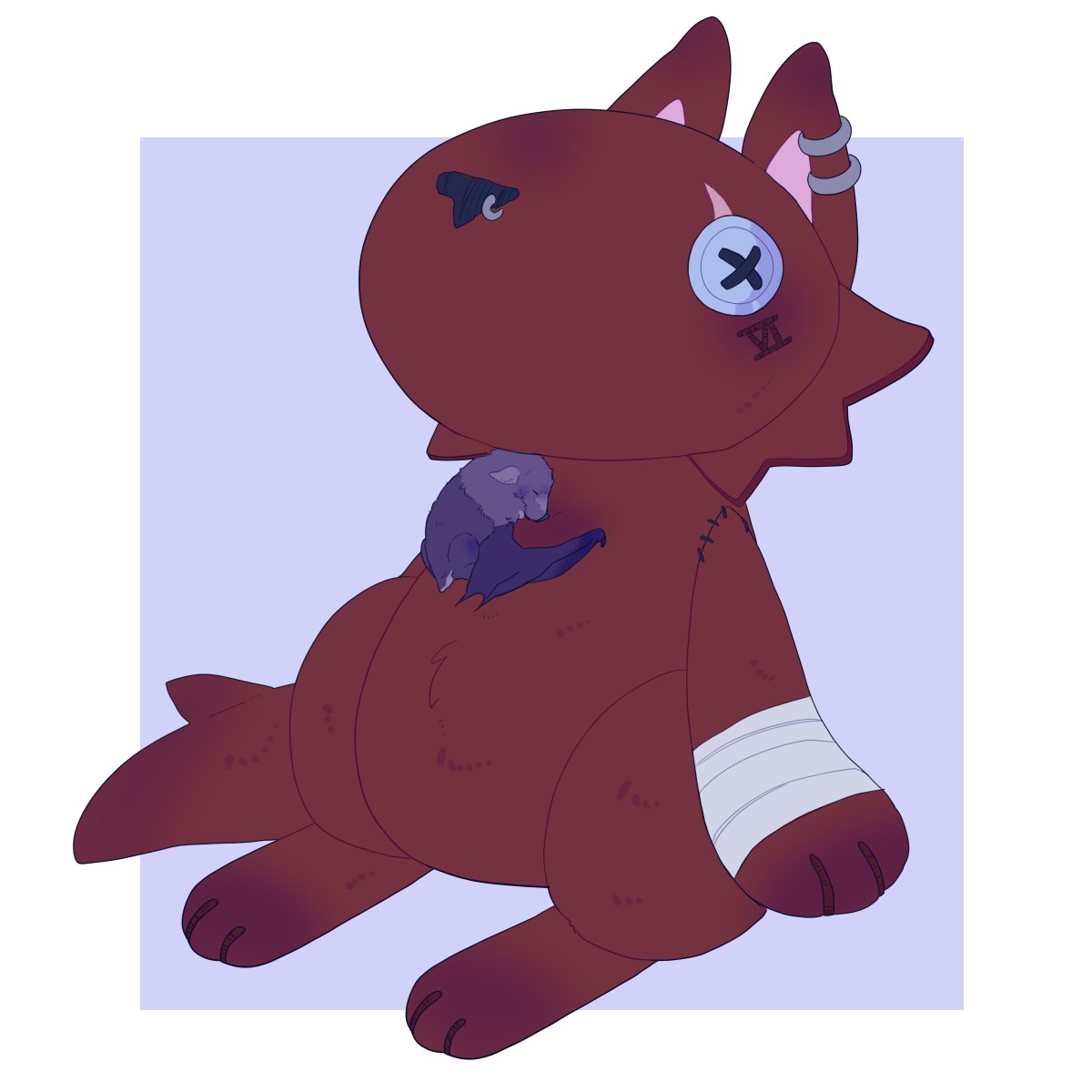 Gr_immi's tweet image. One last doodle for tonight. Then I'll be working on continuing the plot. Sometimes baby bats are given plush dolls to mimic holding onto their mothers. Plush Vi with little Iris.
#arcane #au #caitvi #violet #vi #werewolfvi #caitlyn #cait #vampirecaitlyn #moonlightau