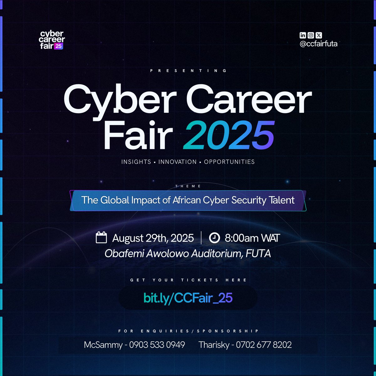 ccfairfuta's tweet image. Still thinking about it?👀
You’re about to see why everyone’s talking.
It’s not here yet but it’s coming heavy.
Don't just hear about it, be part of it!!!
Get your tickets now:
Bit.ly/CCFair_25