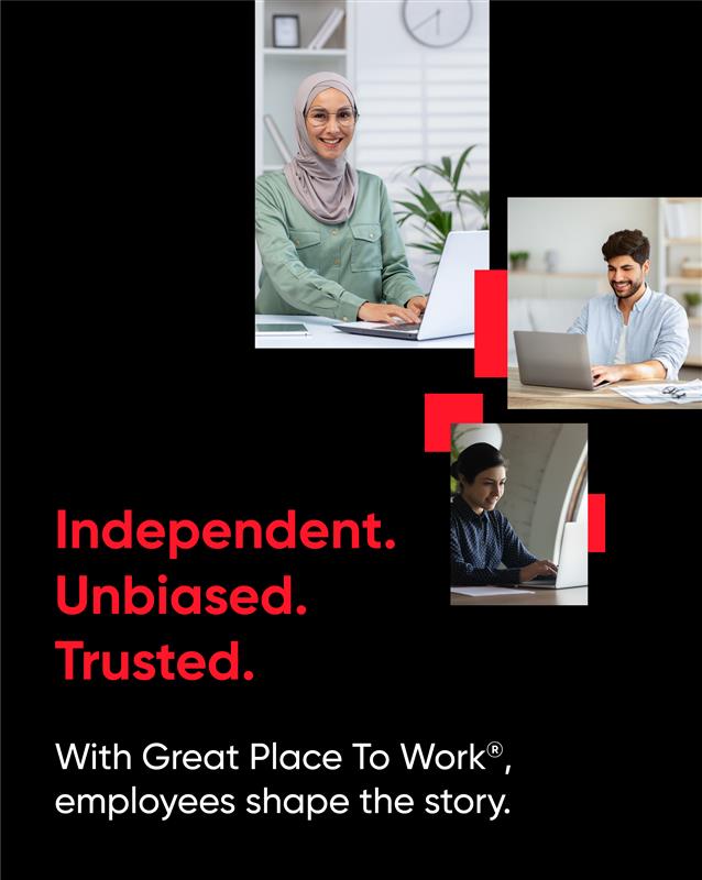 Credibility is the foundation of any strong workplace culture, and that starts with how feedback is gathered.
The Great Place To Work® survey is entirely 
independent and unbiased, with a process designed to reflect the real employee experience.

Companies don't decide who