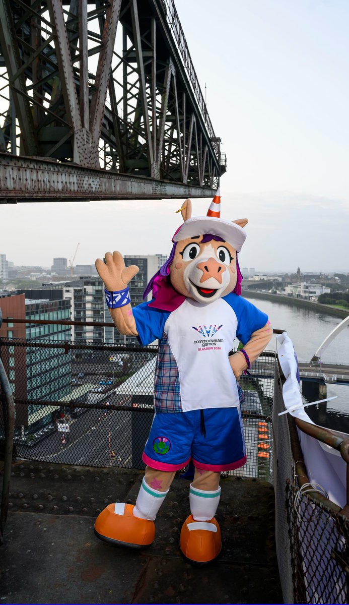 LBCNewsScot's tweet image. The official Glasgow 2026 Commonwealth Games mascot has been unveiled. Finnie - named after the city’s famous Finnieston Crane - is marking exactly one year until the event begins.