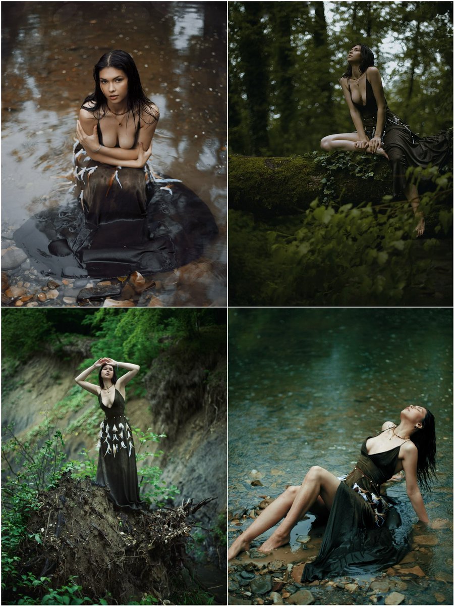 kozakdasha1's tweet image. GM 🍃
These are some of my favorite works.
They turned out so alive and real... when we arrived at the location, the weather changed abruptly. I like this unpredictability. It started raining, the mountain river was quite wild and cold. All this created a special atmosphere for…