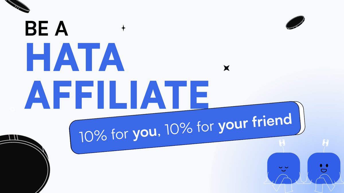 Don’t sleep on your network 💤
 Hata Affiliate Programme lets you :
 ➡️ Earn passive income
 ➡️ Give your friends a discount
 ➡️ Get paid monthly, automatically

Start building your crypto side hustle: explore.hata.io/hatas-affiliat…