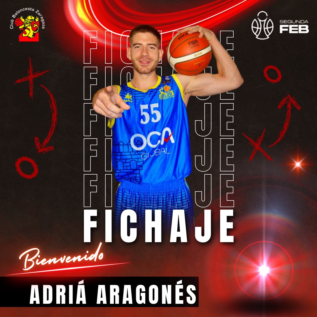 cbzaragoza's tweet image. 🔴⚫ 𝗢𝗙𝗜𝗖𝗜𝗔𝗟 | Adriá Aragonés, refuerzo todoterreno para el perímetro CBZ.
El joven alero quiere continuar con su estelar crecimiento vistiendo nuestra histórica camiseta. Conocedor de la categoría, trabajador incansable, juego sin balón, rebote, buen defensor y se le…