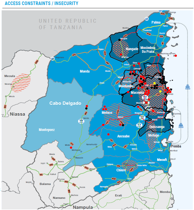 UNOCHA_ROSEA's tweet image. #Mozambique
Humanitarian access in Cabo Delgado remained critically challenged in some areas in June due to:
❗️Violence against civilians
💥Armed clashes
👣Rising displacement amid limited resources
🧾Bureaucratic impediments
reliefweb.int/node/4166106