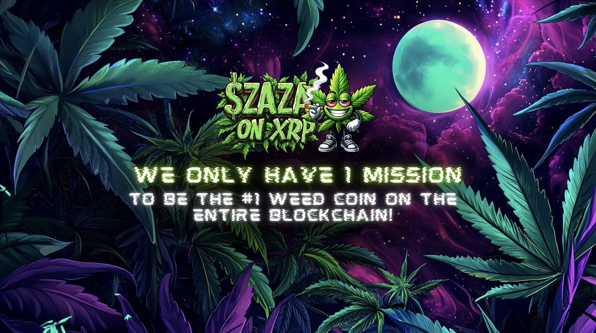 ZAZAXRPL's tweet image. $ZAZA IS ON A MOON MISSION 🍃💨