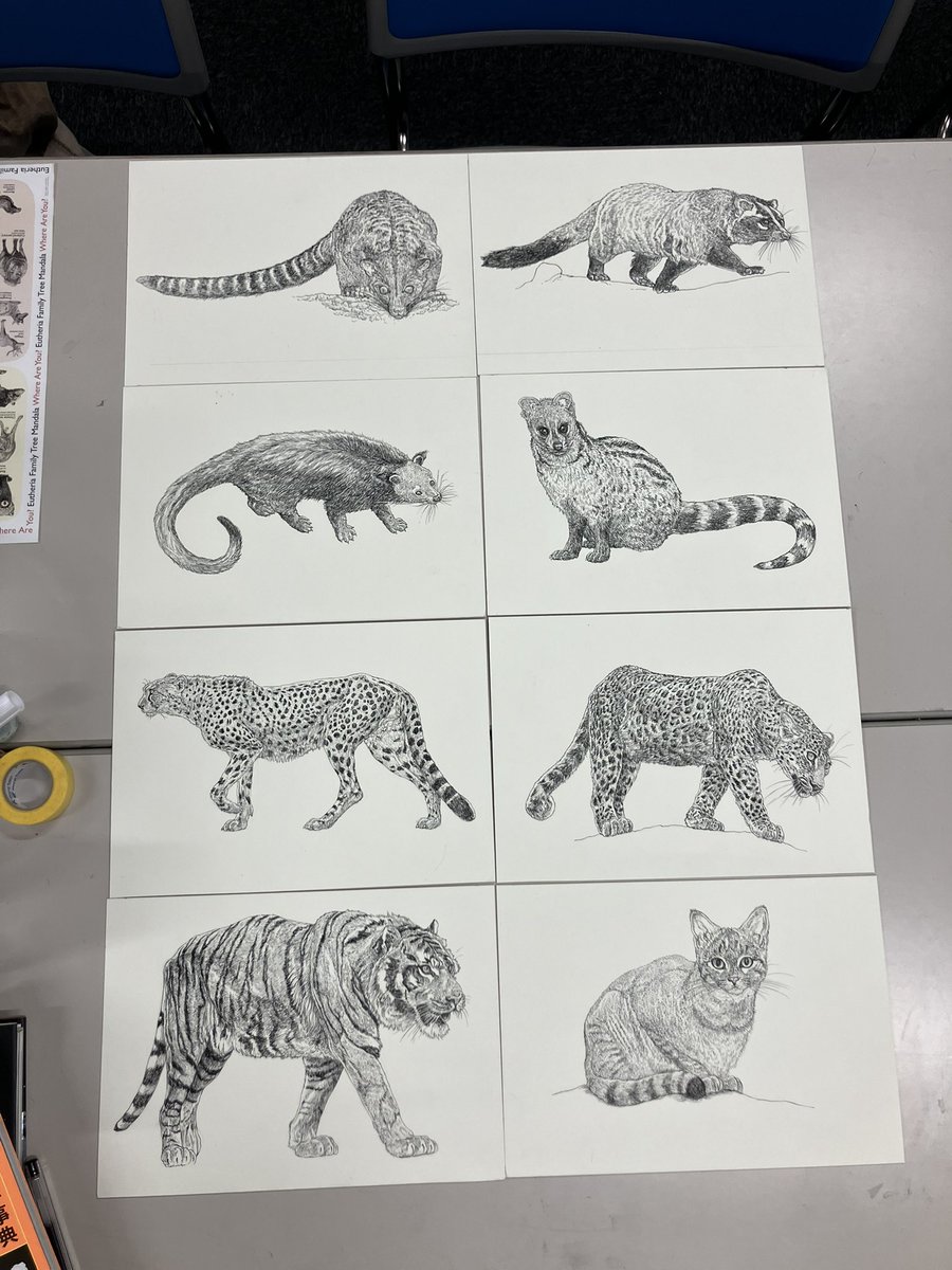 原画】『大陸間移動装置』（絵画 動物 チワワ 黒猫 植物 龍 苔 蛇