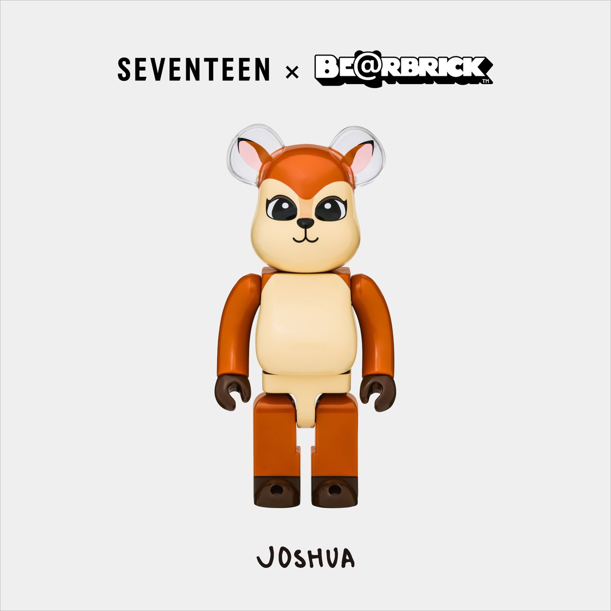 pledis_17jp's tweet image. SEVENTEEN×BE@RBRICK
JOSHUA’s BE@RBRICK📝
大きな目が印象的なシカのデザイン
足の裏に入ったサイン(印刷)がポイント!
#SEVENTEEN
#SEVENTEENxBEARBRICK