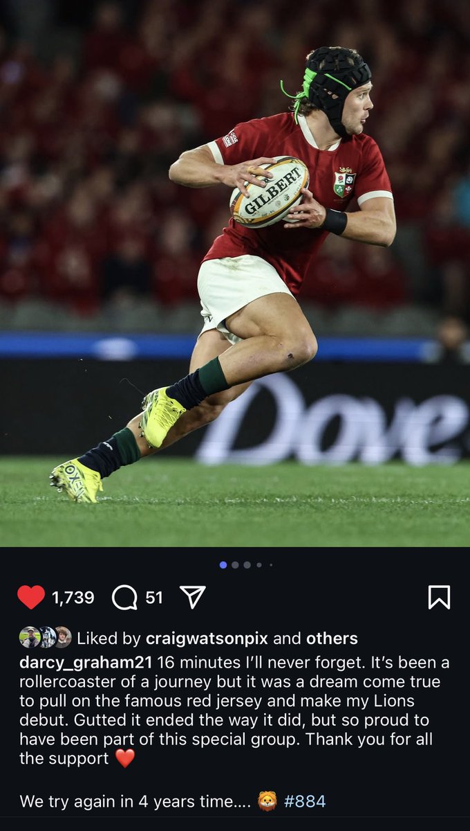 AndyBurke_'s tweet image. “Gutted it ended the way it did, but so proud to have been part of this special group.”
Darcy Graham after his Lions tour was ended by injury.
Such a shame. With Mack Hansen still seemingly an injury doubt, he might well have had a sniff of Test action.