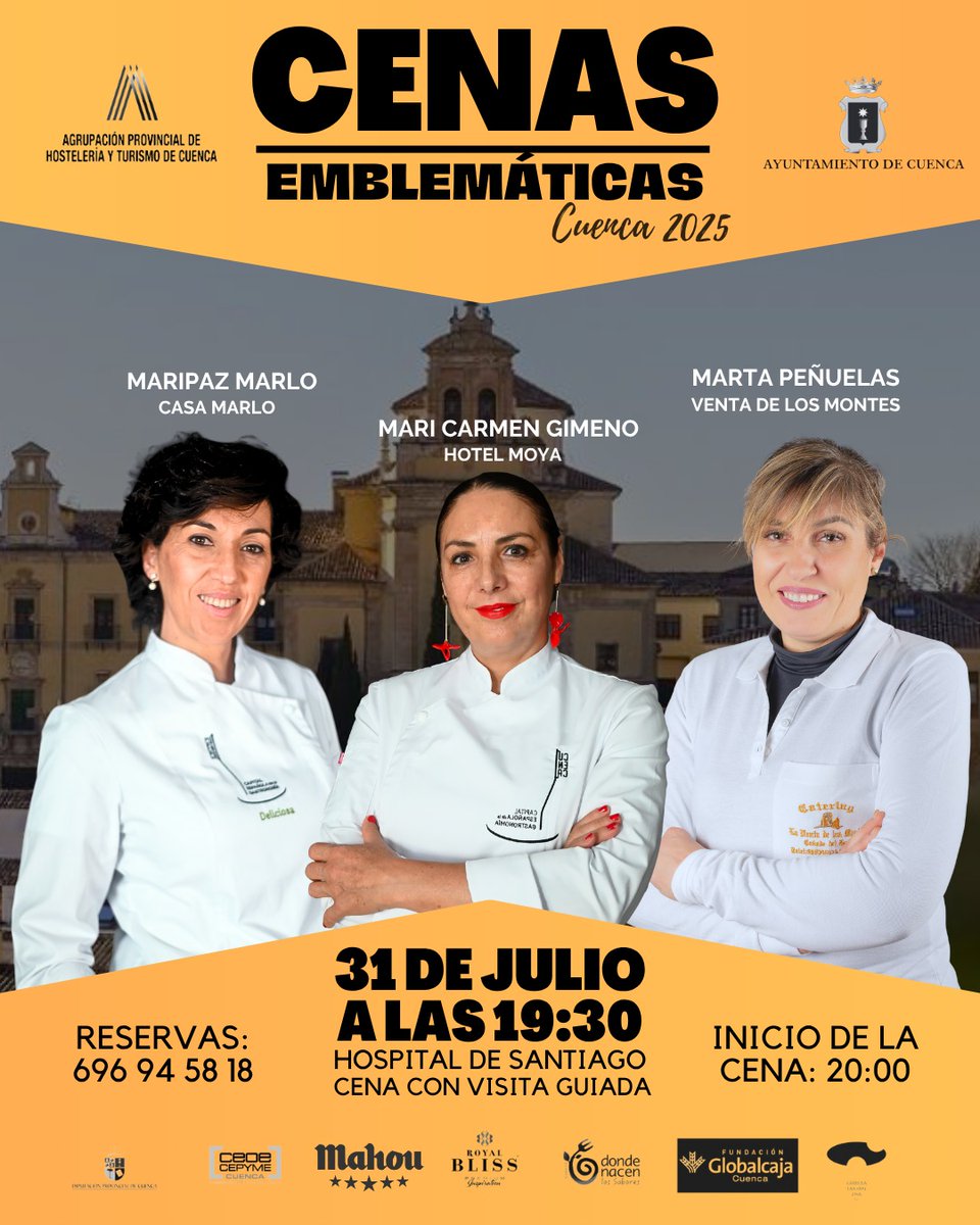 CEOE CEPYME CUENCA (@ceoecuenca) on Twitter photo Agrupación de Hostelería <a href="/ceoecuenca/">CEOE CEPYME CUENCA</a> y <a href="/aytocuenca/">Ayuntamiento de Cuenca</a> rematan las cenas emblemáticas el día 31 en el Hospital de Santiago <a href="/DipuCuenca/">Diputación de Cuenca</a> <a href="/JCCMCuenca/">JCCMCuenca</a> <a href="/mahou_es/">Mahou</a> <a href="/CocaCola_es/">Coca-Cola España</a> <a href="/F_Globalcaja_CU/">Fundacion Globalcaja Cuenca</a> ceoecuenca.es/portal/lang__e… Agrupación de Hostelería <a href="/ceoecuenca/">CEOE CEPYME CUENCA</a> y <a href="/aytocuenca/">Ayuntamiento de Cuenca</a> rematan las cenas emblemáticas el día 31 en el Hospital de Santiago <a href="/DipuCuenca/">Diputación de Cuenca</a> <a href="/JCCMCuenca/">JCCMCuenca</a> <a href="/mahou_es/">Mahou</a> <a href="/CocaCola_es/">Coca-Cola España</a> <a href="/F_Globalcaja_CU/">Fundacion Globalcaja Cuenca</a> ceoecuenca.es/portal/lang__e…