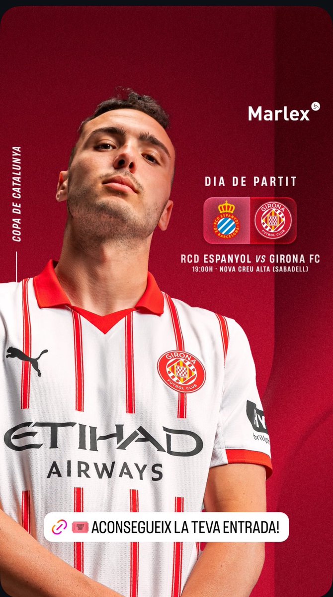 CESSabadell1903's tweet image. 🏆 𝙁𝙄𝙉𝘼𝙇 𝘾𝙊𝙋𝘼 𝘾𝘼𝙏𝘼𝙇𝙐𝙉𝙔𝘼 🏆
🆚 Espanyol - Girona
⌚️19:00h
🏟️ Nova Creu Alta
fcf.compralaentrada.com/eventos/