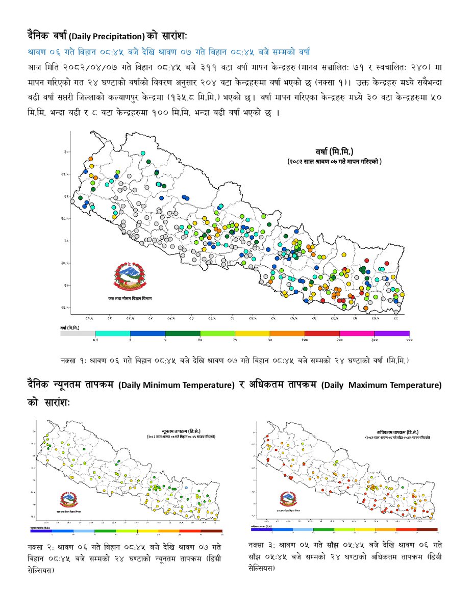NDRRMA_Nepal's tweet image. ७ साउन, २०८२
#SitRep 1856
विपद्का घटना सम्बन्धी थप विवरणका लागि तलको लिङ्कमा जानुहोस् ।
ndrrma.gov.np/np/daily-bulle…
विपद्का घटना सम्बन्धी सूचना र सन्देशका लागि तलको लिङ्कमा जानुहोस् ।
youtube.com/NDRRMA