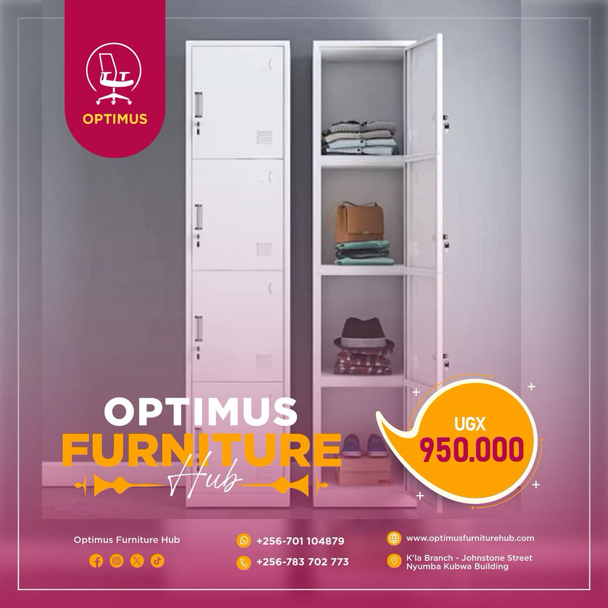 Today we opt to show you this multi functional locker that comes with for compartments with each of them having a lock and can be used for a wide range of purposes not only at home but only in office spaces. For more of this just browse

optimusfurniturehub.com
#office