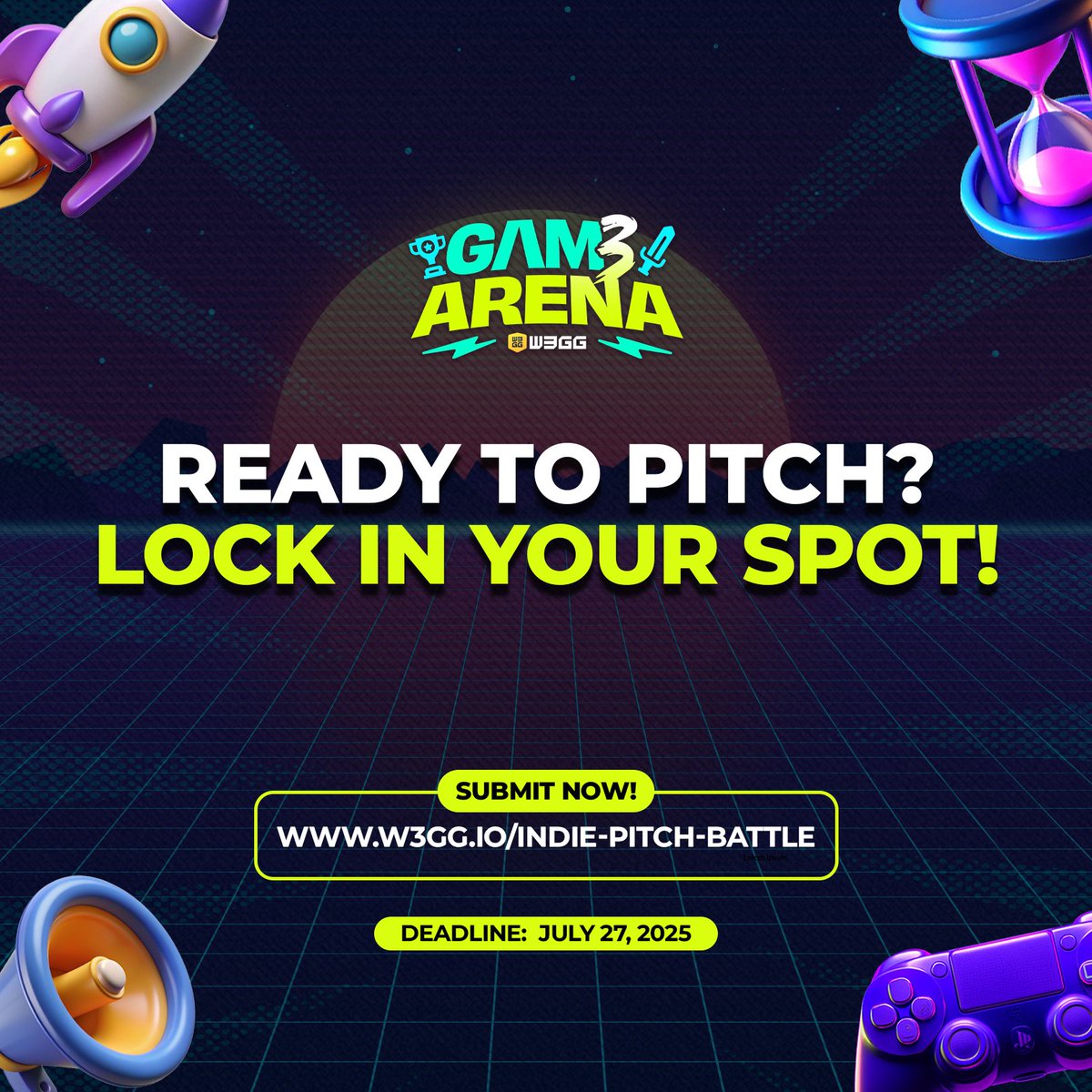 🎮 Got an indie game and ready for your next big leap?

Only 4 days left to apply for the GAM3 Arena Pitch Battle — a launchpad built to spotlight and scale indie games.

💰 Funding Boost: $5,000 for Best Indie Game + $1,000 for Community Favorite
🚀 Go-to-Market Support: Stand a