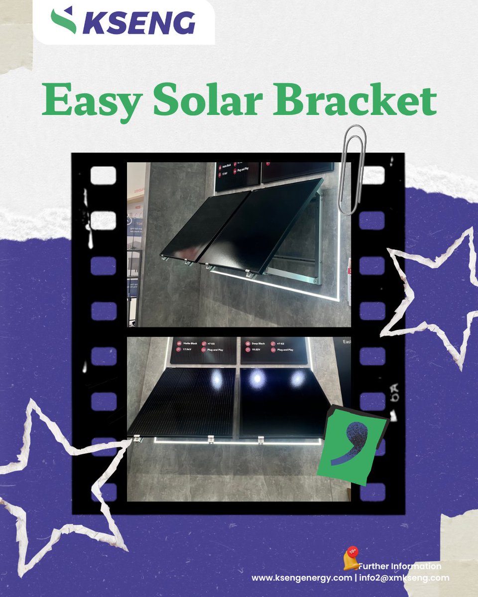 KsengNewEnergy's tweet image. Kseng’s easy solar bracket made its stylish debut at the customer’s exhibition!
With its sleek aluminum frame and black panel combo, it looks as good as it performs. 
🔍ksengenergy.com

#Solarenergy #solarpower #Easysolar #homesolar #Kseng10thanniversary