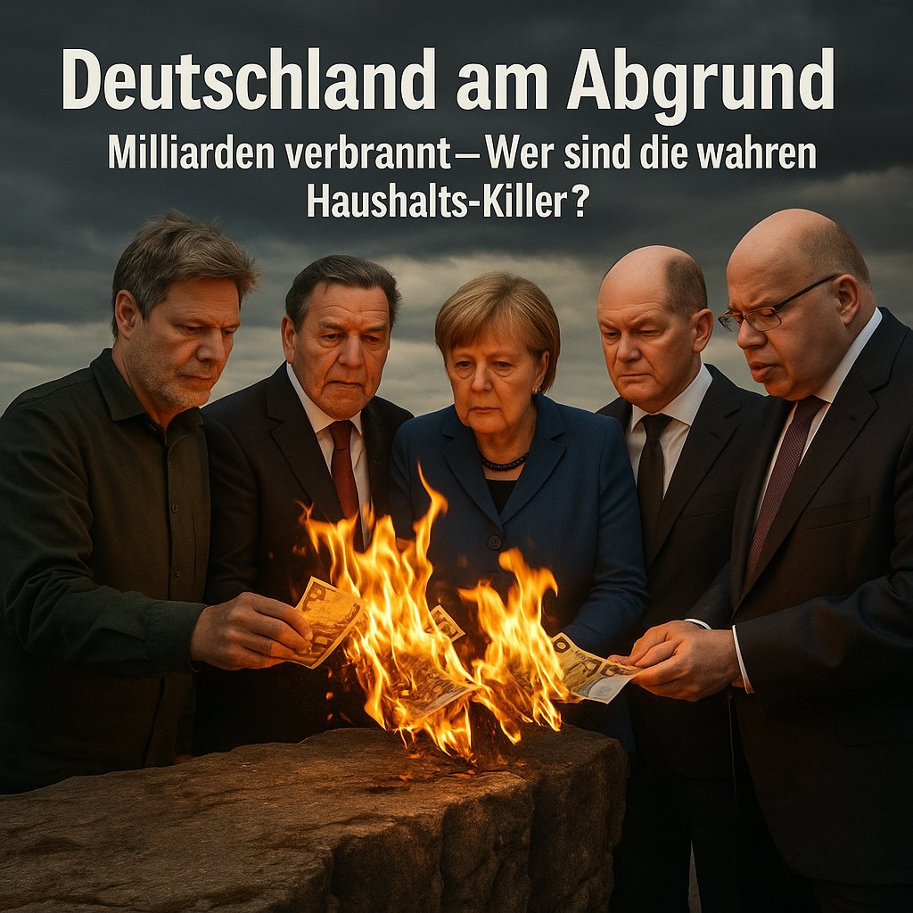 „Deutschland am Abgrund: Milliarden verpulvert – von Habecks Klimawahnsinn über Schröders EEG bis Merkels „Wir schaffen das“! Wer sind die wahren Haushalts-Killer? 👉 Jetzt weiterlesen und mitraten!
#Haushaltskrise #Schuldenfalle #Politikversagen #Klimawende #Willkommenskultur