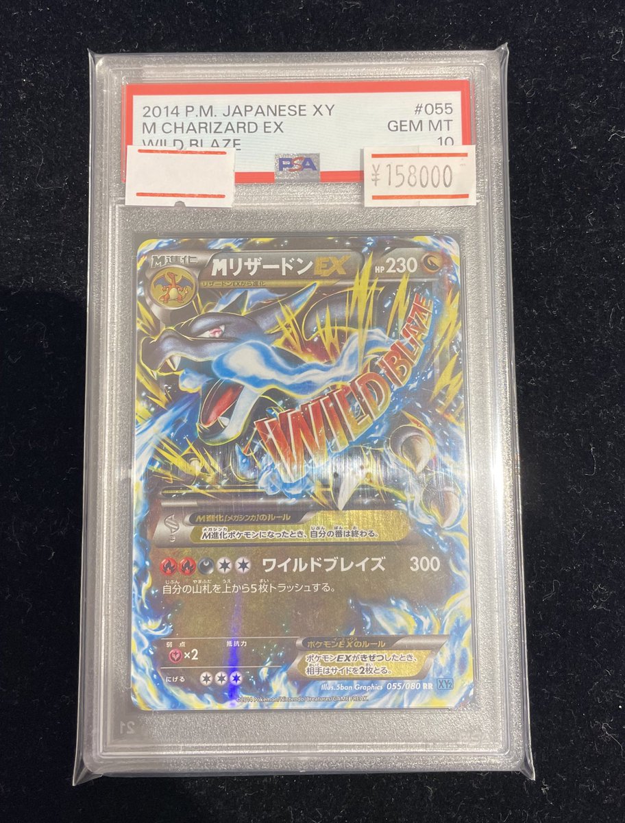 PSA10】MリザードンEX RR 1st ワイルドブレイズ 055/080 PSA10】M