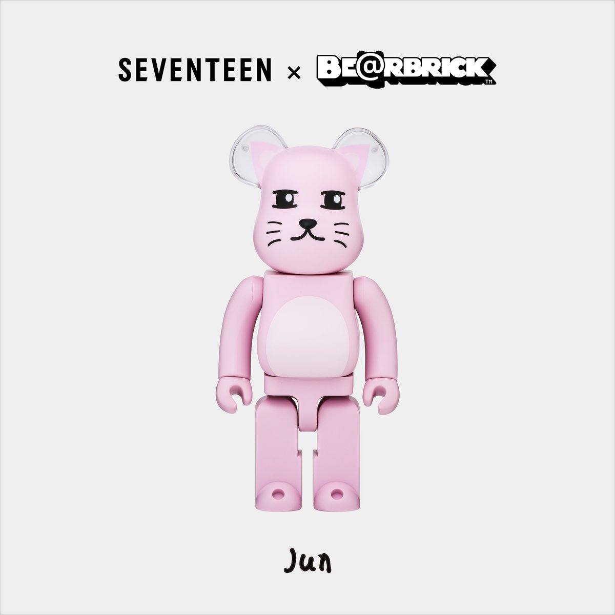 pledis_17jp's tweet image. SEVENTEEN×BE@RBRICK
JUN’s BE@RBRICK📝
ピンクカラーのJUNらしいネコのデザイン
こだわりのキラキラした目元がポイント!
#SEVENTEEN
#SEVENTEENxBEARBRICK
