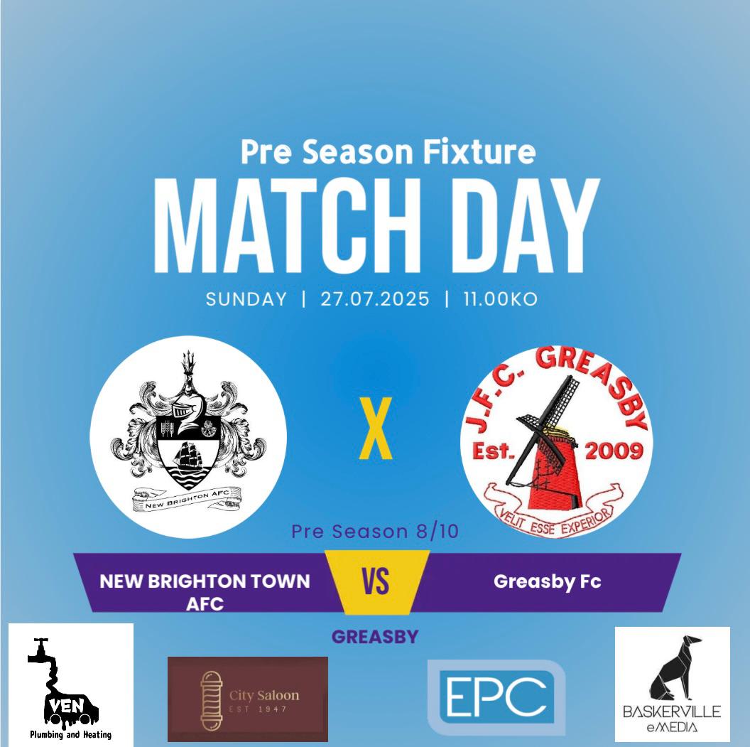 Three pre season fixtures left for the lads after what’s been a busy schedule. Tricky game away this Sunday to FC Greasby.