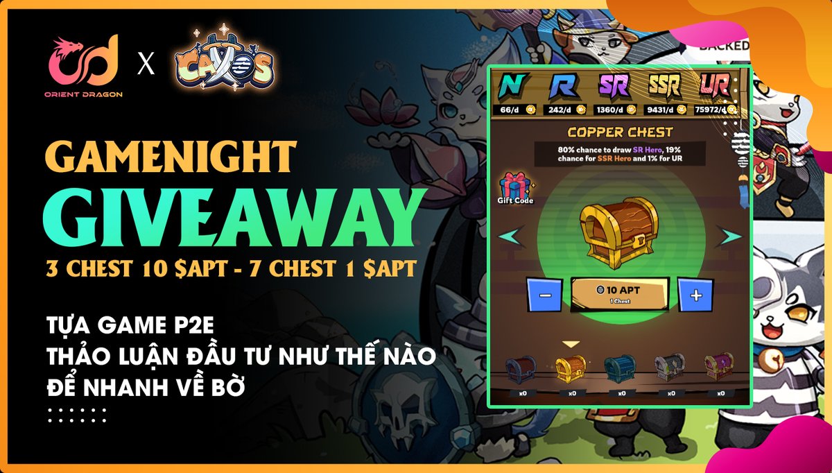 ✨Đón đầu cơn sóng của game P2E <a href="/DefiCattos/">Defi Cattos</a> Backed by <a href="/Aptos/">Aptos</a> Foundation.

🔥Vì vậy càng sớm càng tốt
OD mình tổ chức luôn GameNight thảo luận hỏi đáp để tìm cơ hội Earn tốt nhất trong ngày hôm nay.

🕘Thời gian 9h ngày 23/7/2025
🏛️Địa điểm tại Discord