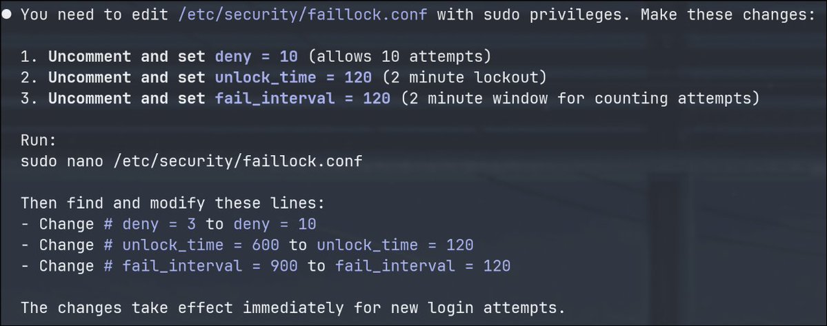 mitsuhiko's tweet image. Another great example of Claude helping you figure stuff out. Yesterday I incorrectly assumed Omarchy did not have pam set up correctly because sudo did not work. Reinstall did fix it. But I just locked myself out. Claude confirmed it and told me how to change the lockout policy.