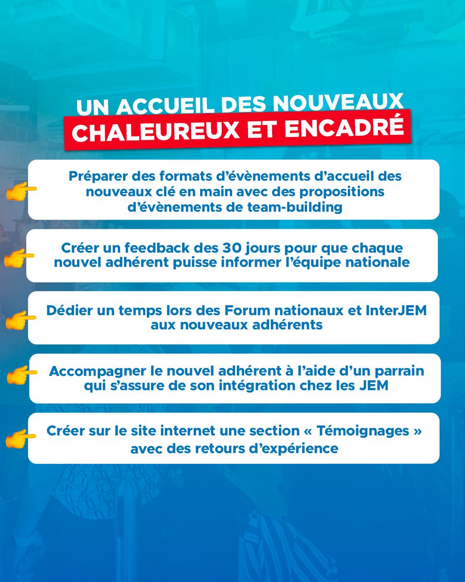 LaReleve2025's tweet image. La Relève, ça n’a jamais été juste un nom.
C'est chaque nouvelle personne qui rejoint les @jeunesenmarche et qui incarne ce que le mouvement a de plus précieux.
On accueille, on forme, on transmet.
Et on fait des Esti’JAM une université d'été utile, inspirante et fédératrice.